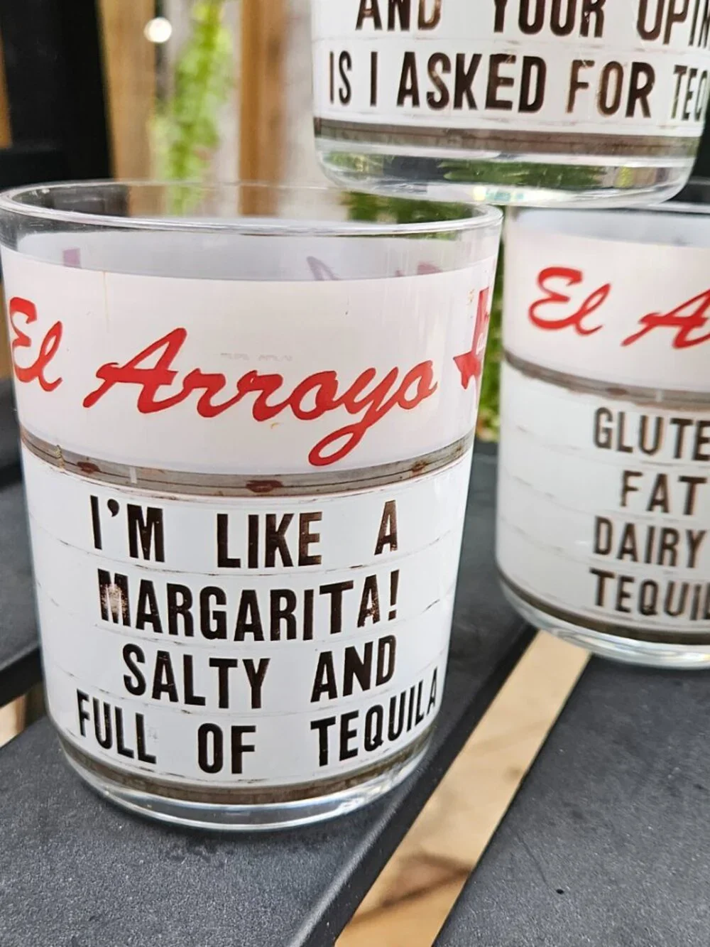 El Arroyo's Highball Glass Set of 4 Austin Texas Funny Drinking Margaritas Humor